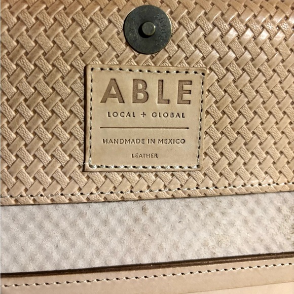 Able Tan Woven Wallet with Intricate Design - Picture 5 of 5